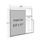 Azar Displays Frameless Wall Sign Holder w/ Trifold Pocket Overall: 14W x 11H, PK2 252051 - alternate 3